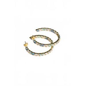 NEW NATIVE GEM women's mare hoops earrings in oceans